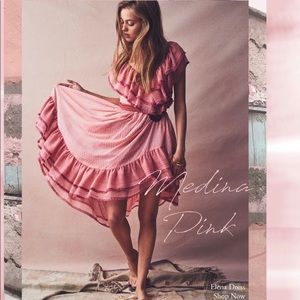 LoveShackFancy Elena Dress in Medina Pink Sz 8